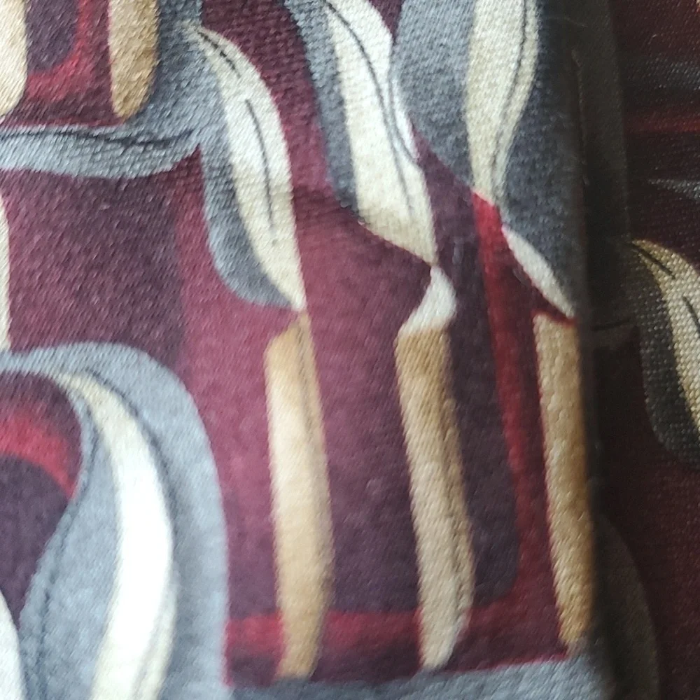 Beatles Birthday silk tie Apple Corp Llc. Maroon & Gray one size